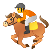 🏇 Emoji Corrida De Cavalos na Google Android 10.0.