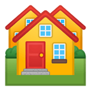 Émoji 🏘️ Maisons sur Google Android 10.0.