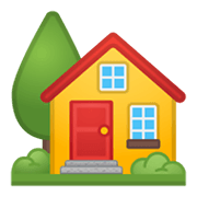 🏡 Emoji Haus mit Garten Google Android 10.0.