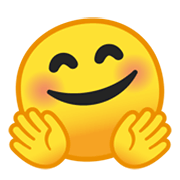 Emoji 🤗 Faccina Che Abbraccia su Google Android 10.0.