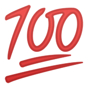 Emoji 💯 100 Punti su Google Android 10.0.