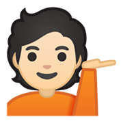 💁🏻 Emoji Infoschalter-Mitarbeiter(in): helle Hautfarbe Google Android 10.0.