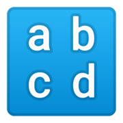 🔡 Emoji Eingabesymbol lateinische Kleinbuchstaben Google Android 10.0.