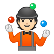Emoji 🤹🏻 Persona Che Fa Giocoleria: Carnagione Chiara su Google Android 10.0.