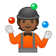 Émoji 🤹🏾 Personne Qui Jongle : Peau Mate sur Google Android 10.0.