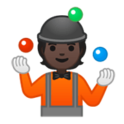 Émoji 🤹🏿 Personne Qui Jongle : Peau Foncée sur Google Android 10.0.