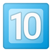 Emoji 🔟 Tasto: 10 su Google Android 10.0.