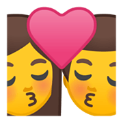 Emoji 👩‍❤️‍💋‍👨 Bacio Tra Coppia: Donna E Uomo su Google Android 10.0.