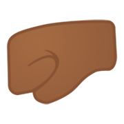 🤛🏾 Emoji Faust nach links: mitteldunkle Hautfarbe Google Android 10.0.