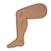 🦵🏽 Emoji Bein: mittlere Hautfarbe Google Android 10.0.