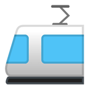 Emoji 🚈 Metrotranvia su Google Android 10.0.