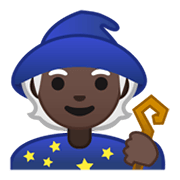🧙🏿 Emoji Mago: Pele Escura na Google Android 10.0.