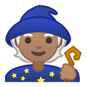 🧙🏽 Emoji Mago: Pele Morena na Google Android 10.0.