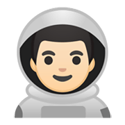 👨🏻‍🚀 Emoji Astronauta Homem: Pele Clara na Google Android 10.0.