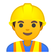 Emoji 👷‍♂️ Operaio Edile Uomo su Google Android 10.0.