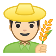 Emoji 👨🏻‍🌾 Contadino: Carnagione Chiara su Google Android 10.0.
