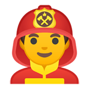 Emoji 👨‍🚒 Pompiere Uomo su Google Android 10.0.