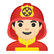 👨🏻‍🚒 Emoji Feuerwehrmann: helle Hautfarbe Google Android 10.0.