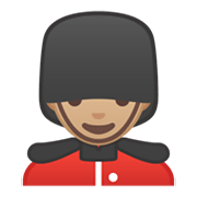 💂🏼‍♂️ Emoji Guardia Hombre: Tono De Piel Claro Medio en Google Android 10.0.