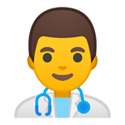 👨‍⚕️ Emoji Homem Profissional Da Saúde na Google Android 10.0.