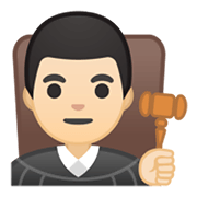 Émoji 👨🏻‍⚖️ Juge Homme : Peau Claire sur Google Android 10.0.
