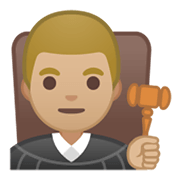 Emoji 👨🏼‍⚖️ Giudice Uomo: Carnagione Abbastanza Chiara su Google Android 10.0.