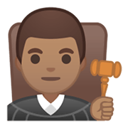 Emoji 👨🏽‍⚖️ Giudice Uomo: Carnagione Olivastra su Google Android 10.0.