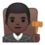 Émoji 👨🏿‍⚖️ Juge Homme : Peau Foncée sur Google Android 10.0.