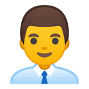 👨‍💼 Emoji Funcionário De Escritório na Google Android 10.0.