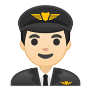 👨🏻‍✈️ Emoji Piloto Hombre: Tono De Piel Claro en Google Android 10.0.