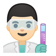 Émoji 👨🏻‍🔬 Scientifique Homme : Peau Claire sur Google Android 10.0.