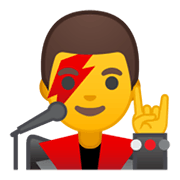 Emoji 👨‍🎤 Cantante Uomo su Google Android 10.0.