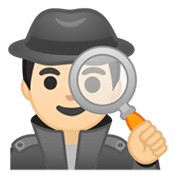 🕵🏻‍♂️ Emoji Detective Hombre: Tono De Piel Claro en Google Android 10.0.