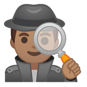 Emoji 🕵🏽‍♂️ Investigatore: Carnagione Olivastra su Google Android 10.0.