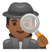 🕵🏾‍♂️ Emoji Detektiv: mitteldunkle Hautfarbe Google Android 10.0.