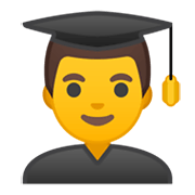 👨‍🎓 Emoji Estudiante Hombre en Google Android 10.0.