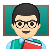 👨🏻‍🏫 Emoji Profesor: Tono De Piel Claro en Google Android 10.0.