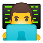 Emoji 👨‍💻 Tecnologo su Google Android 10.0.