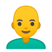 👨‍🦲 Emoji Hombre: Sin Pelo en Google Android 10.0.