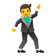 Emoji 🕺 Uomo Che Balla su Google Android 10.0.