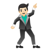 🕺🏻 Emoji Hombre Bailando: Tono De Piel Claro en Google Android 10.0.