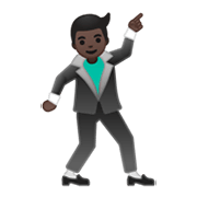 🕺🏿 Emoji tanzender Mann: dunkle Hautfarbe Google Android 10.0.