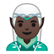 🧝🏿‍♂️ Emoji Elfo Homem: Pele Escura na Google Android 10.0.