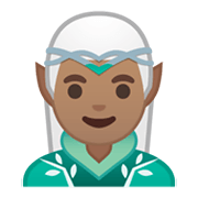 Emoji 🧝🏽‍♂️ Elfo Uomo: Carnagione Olivastra su Google Android 10.0.