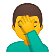 🤦‍♂️ Emoji sich an den Kopf fassender Mann Google Android 10.0.