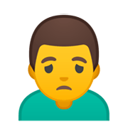 🙍‍♂️ Emoji Homem Franzindo A Sobrancelha na Google Android 10.0.