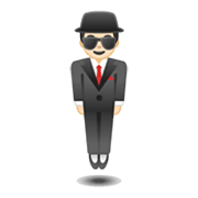 🕴🏻 Emoji Persona Trajeado Levitando: Tono De Piel Claro en Google Android 10.0.