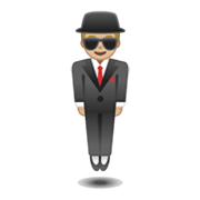 🕴🏼 Emoji Persona Trajeado Levitando: Tono De Piel Claro Medio en Google Android 10.0.