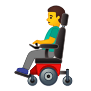 👨‍🦼 Emoji Mann in elektrischem Rollstuhl Google Android 10.0.