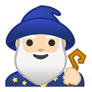 🧙🏻‍♂️ Emoji Homem Mago: Pele Clara na Google Android 10.0.